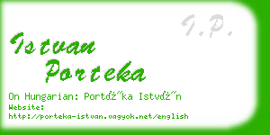 istvan porteka business card